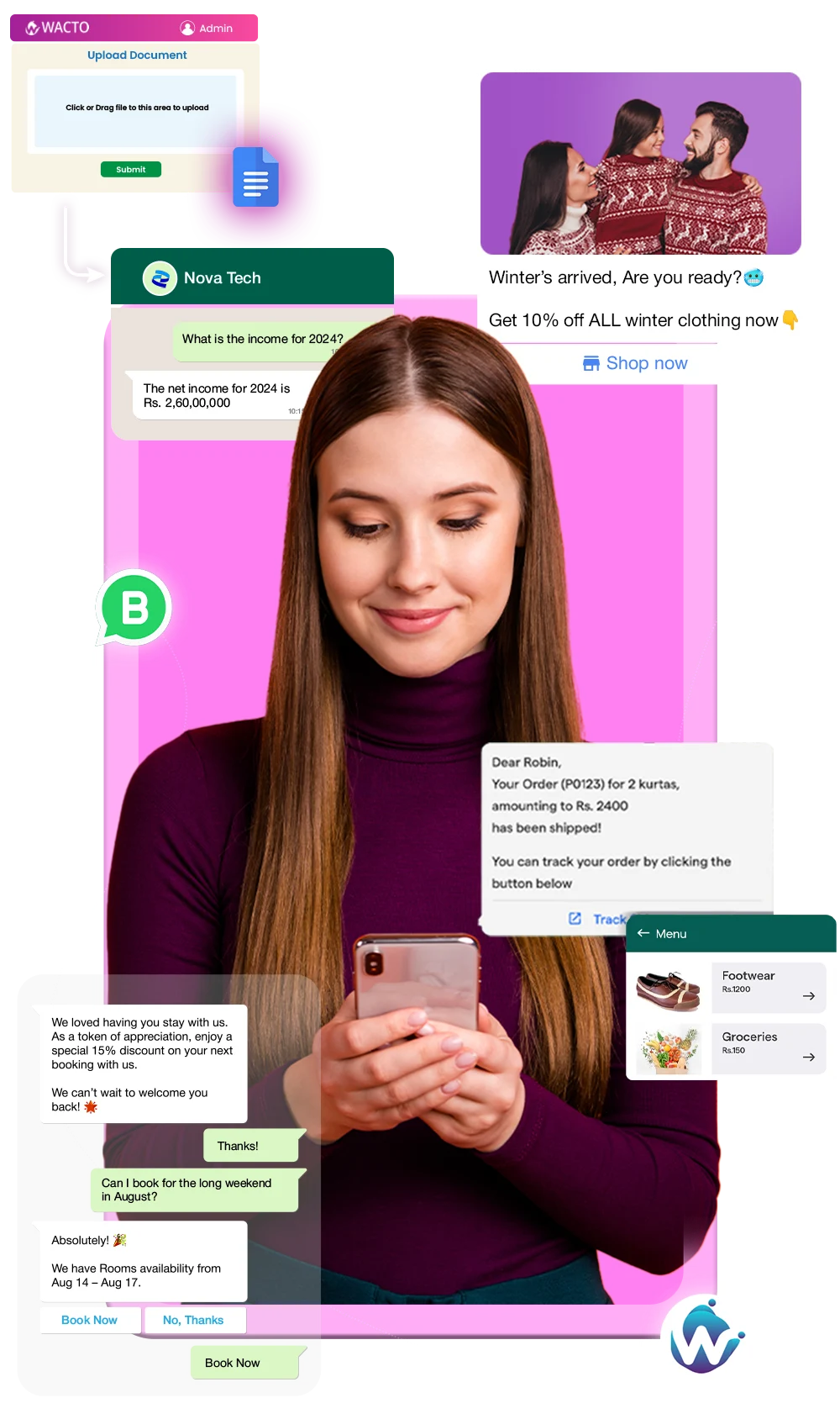 whatsapp sms